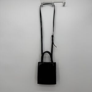 Mango Black Faux Leather Small Mini Crossbody Purse Classic Designer